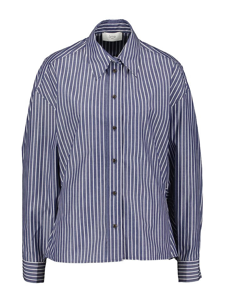 Blauwe gestreepte bloes met wijde mouwen Mason Ame