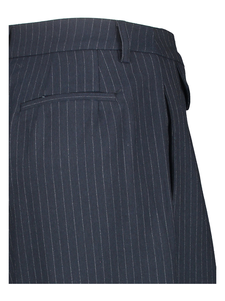 Blauwe Wijde broek met streep Michel Âme