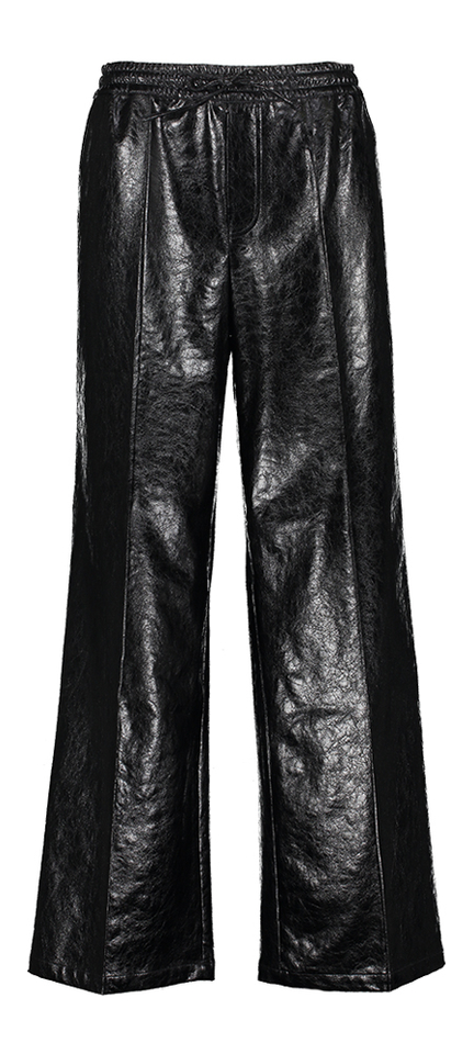 Zwarte leather-look broek Jules Âme