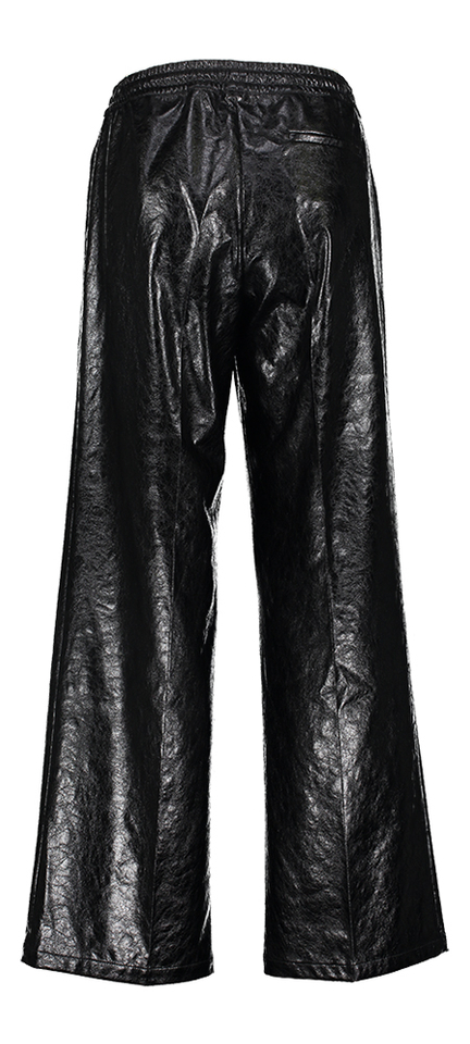 Zwarte leather-look broek Jules Âme