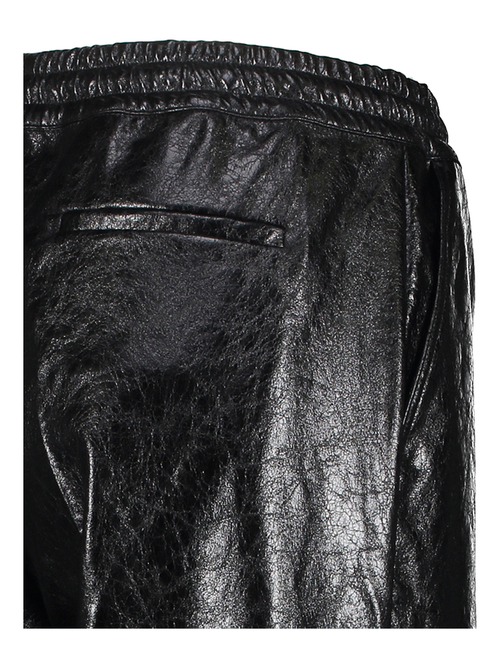 Zwarte leather-look broek Jules Âme