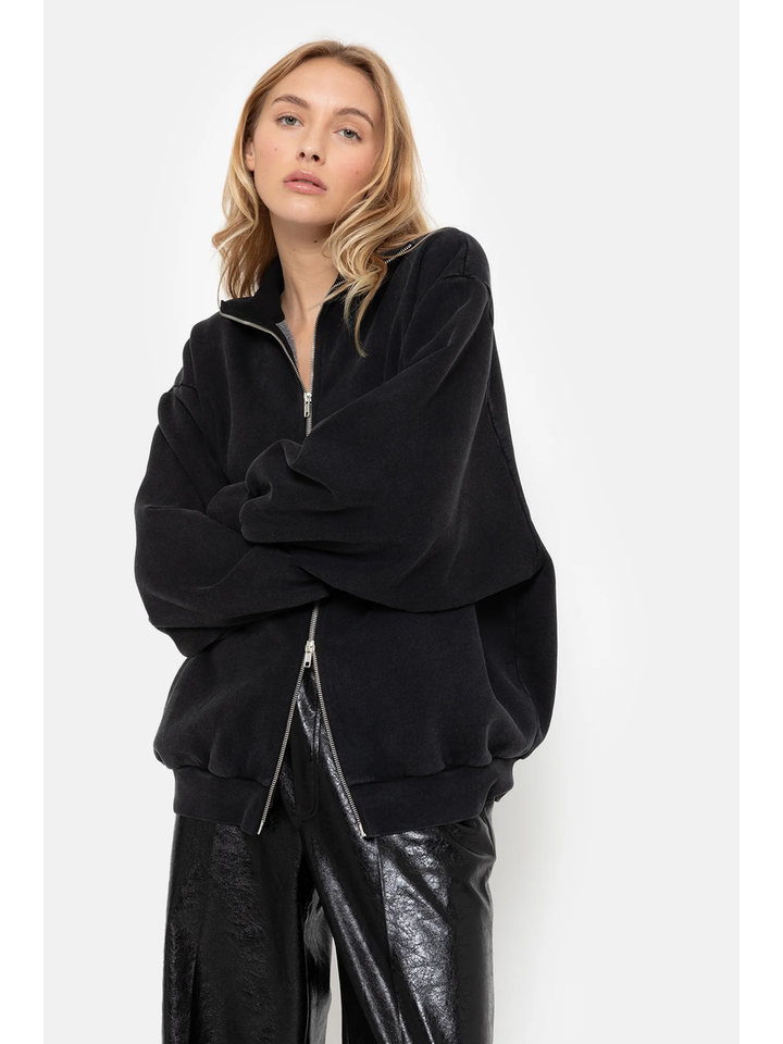 Zwarte gilet met rits Monaco Âme