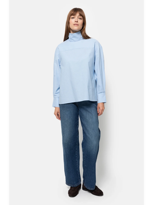 Blauwe bloes met knoopdetail Mia Âme