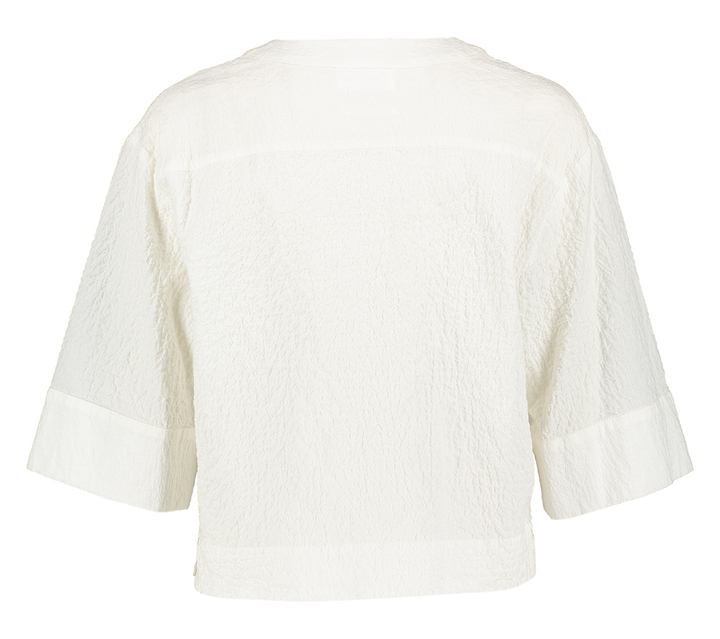 Ecru bloes met knopen en opgestikte zakken HER