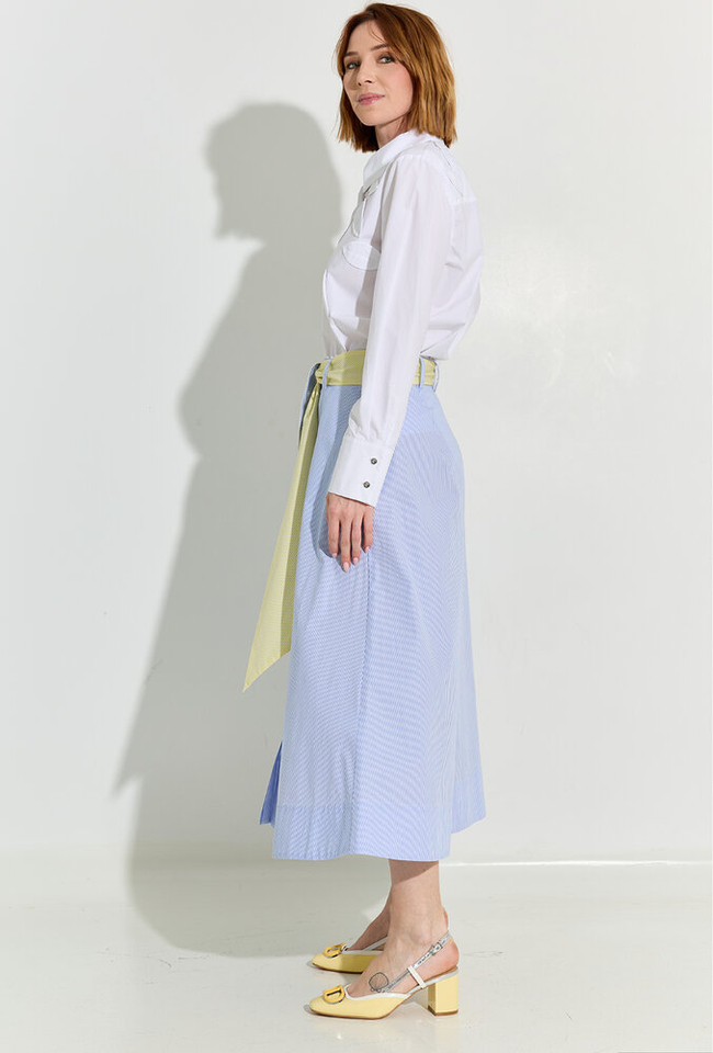 Wit met blauw gestreepte rok Lucero HER