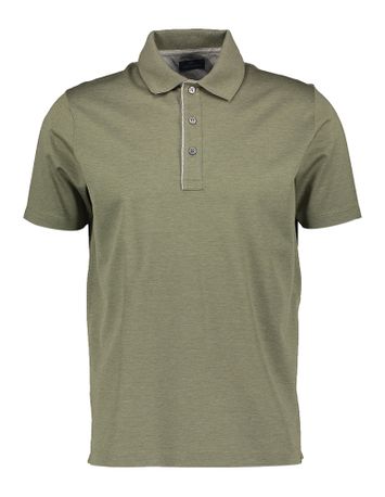 Kaki katoenen polo met korte mouwen Paul & Shark