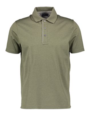 Paul & Shark Kaki katoenen polo met korte mouwen