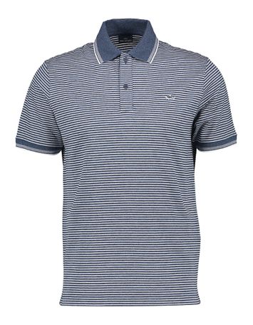 Blauw met wit gestreepte polo Paul&Shark 