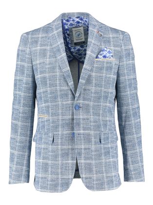 A Fish Named Fred Lichtblauwe geruite blazer