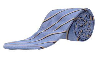 Profuomo Blauw gestreepte das