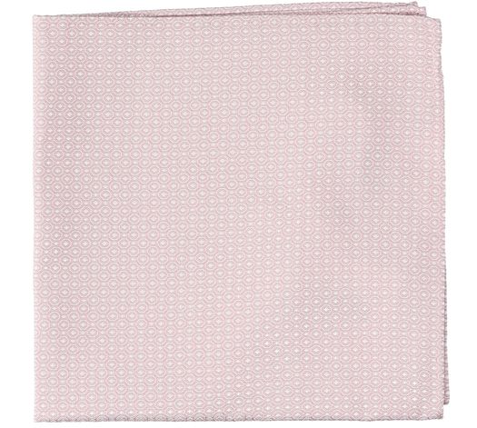 Lichtroze pochette met wit motief Profuomo