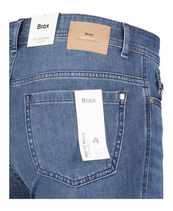 Donkerblauwe slim bootcut jeans Shakira Brax 