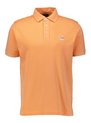 Faconnable Oranje katoenen polo met korte mouwen