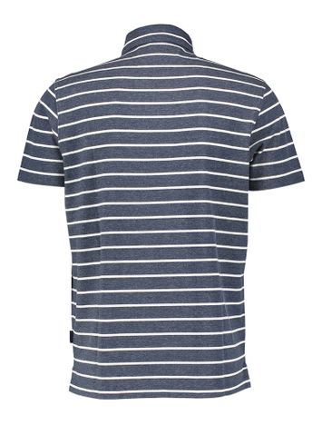 Blauwe/witte gestreepte polo Faconnable 