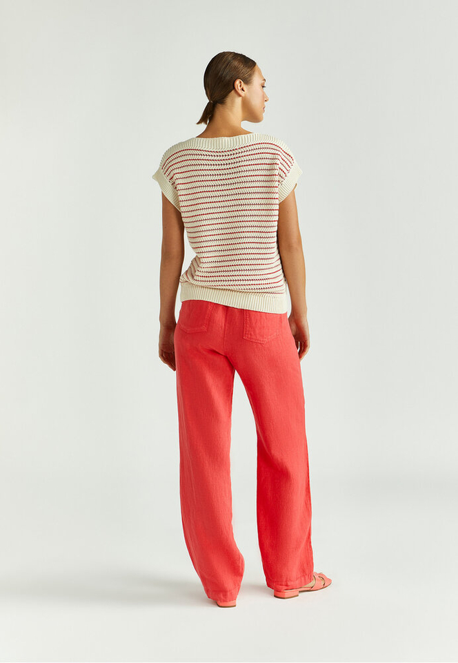 Beige debardeur met rodod detail Boone Xandres