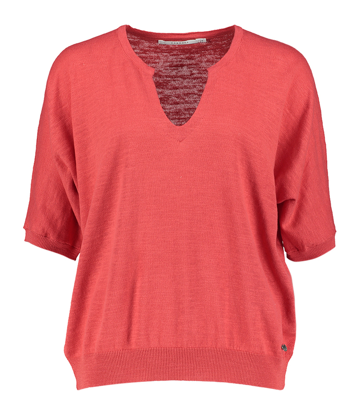 Rode pull met v hals Romin Xandres