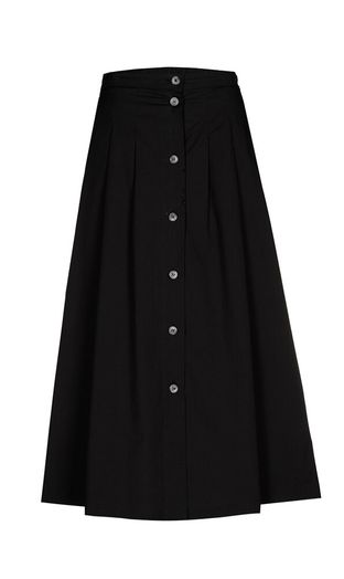 Lange zwarte rok met knopen Rayka Xandres 