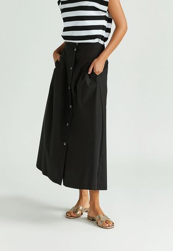 Lange zwarte rok met knopen Rayka Xandres 