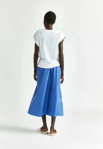 Witte katoenen t-shirt met knoop detail Fati Xandres