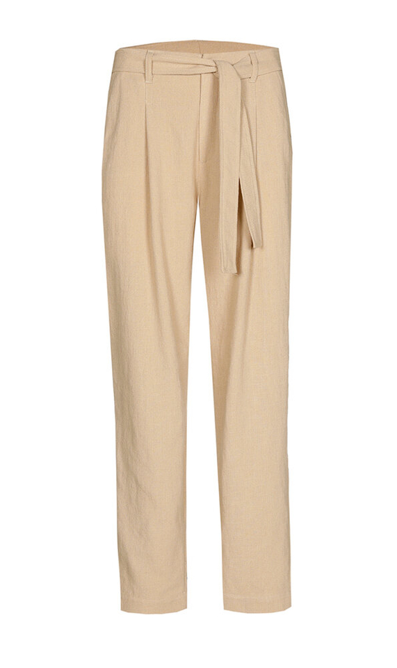 Beige wijde broek met bandplooi Pixo Xandres