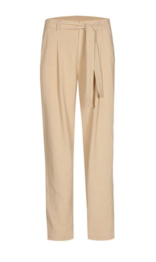 Beige wijde broek met bandplooi Pixo Xandres
