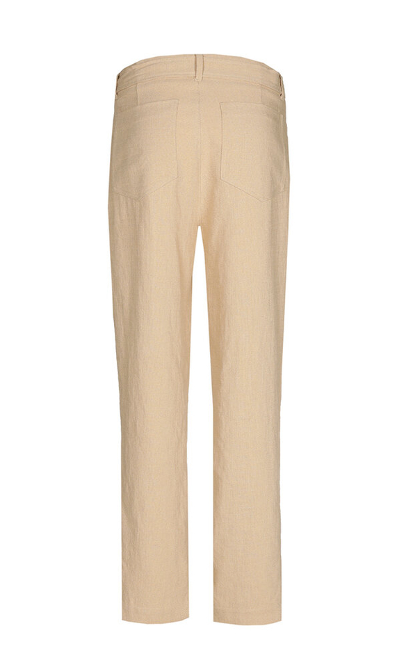 Beige wijde broek met bandplooi Pixo Xandres