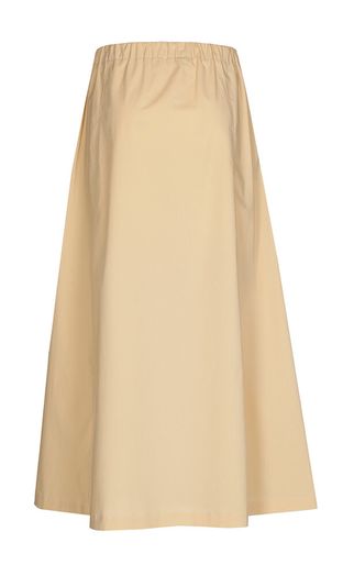 Beige halflange rok met knopen Rayka Xandres 