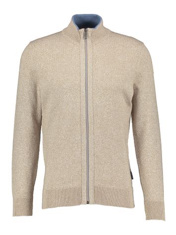 Beige gilet met blauw detail aan de rits State Of Art 