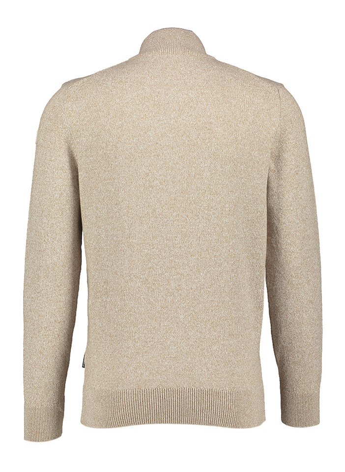 Beige gilet met blauw detail aan de rits State Of Art