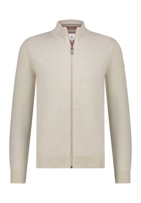 State of Art Beige katoenen gilet met rits