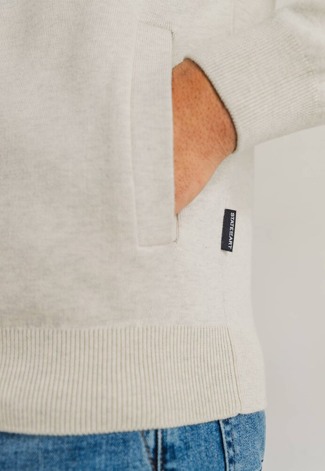 Beige katoenen gilet met rits State Of Art