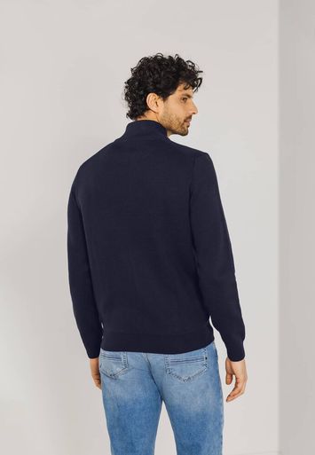 Donkerblauwe gilet met rits State Of Art 