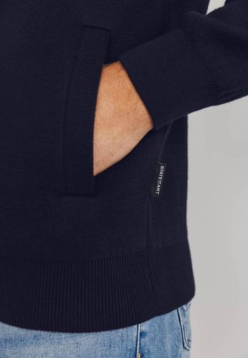 Donkerblauwe gilet met rits State Of Art 