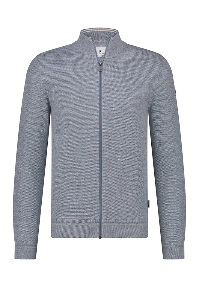 Blauwe gilet met rits State Of Art 