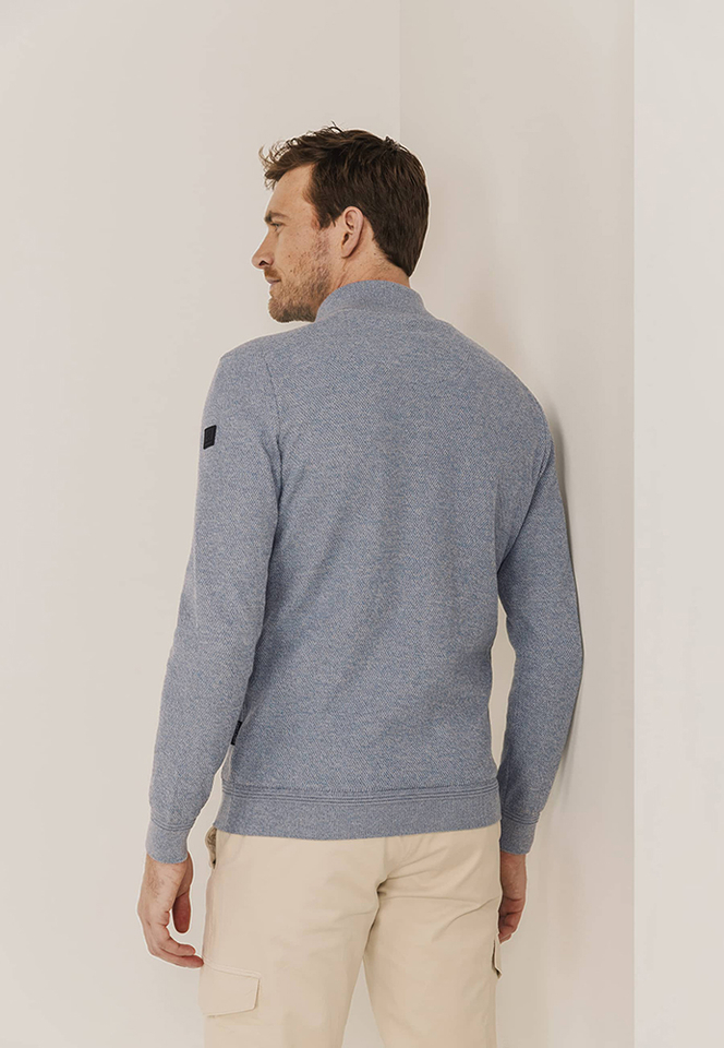 Blauwe gilet met rits State Of Art 