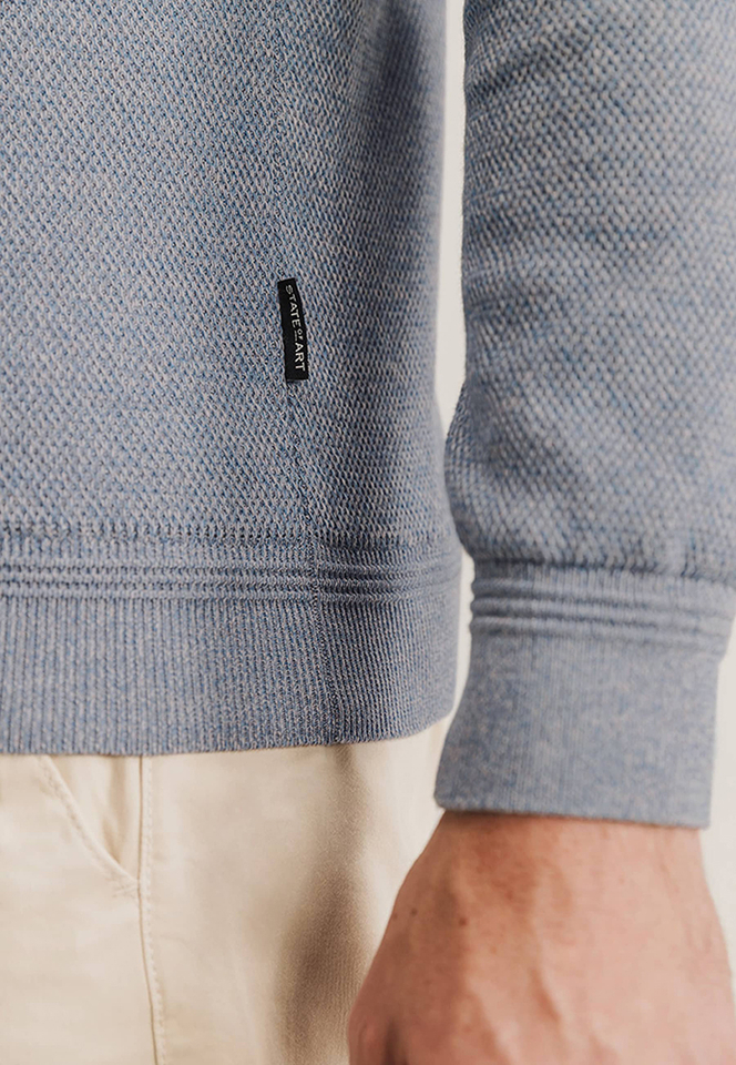 Blauwe gilet met rits State Of Art 