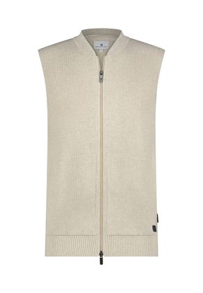 State of Art Beige mouwloze gilet met doorlopende rits