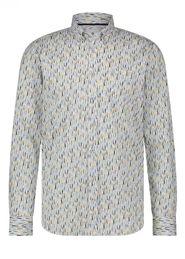 Print katoenen hemd (regular fit) met lange mouwen State Of Art