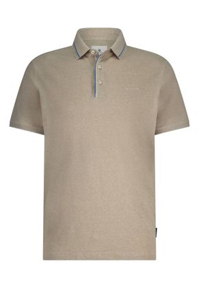 State of Art Beige polo met blauw detail