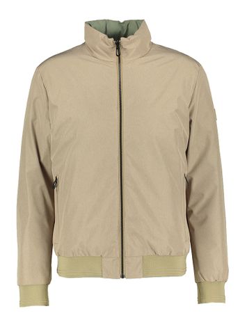 Beige omkeerbare jas met kaki binnenkant State Of Art 