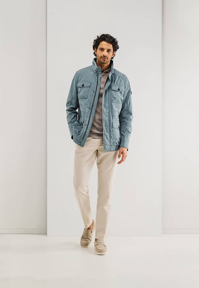 Blauwe jas met zakken State Of Art 