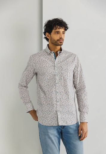 Katoenen hemd (regular fit) met print en lange mouwen State Of Art 