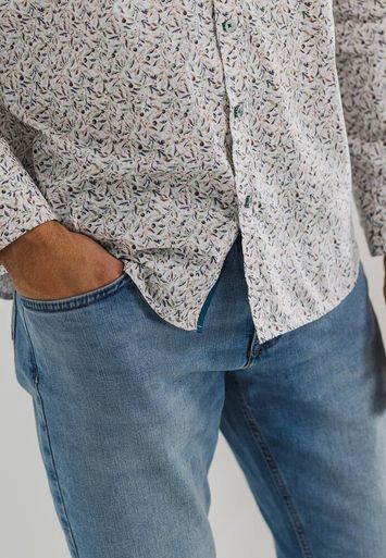 Katoenen hemd (regular fit) met print en lange mouwen State Of Art 