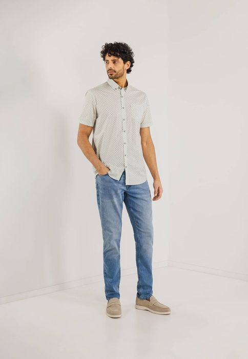 Multi katoenen hemd (regular fit) met korte mouwen State Of Art