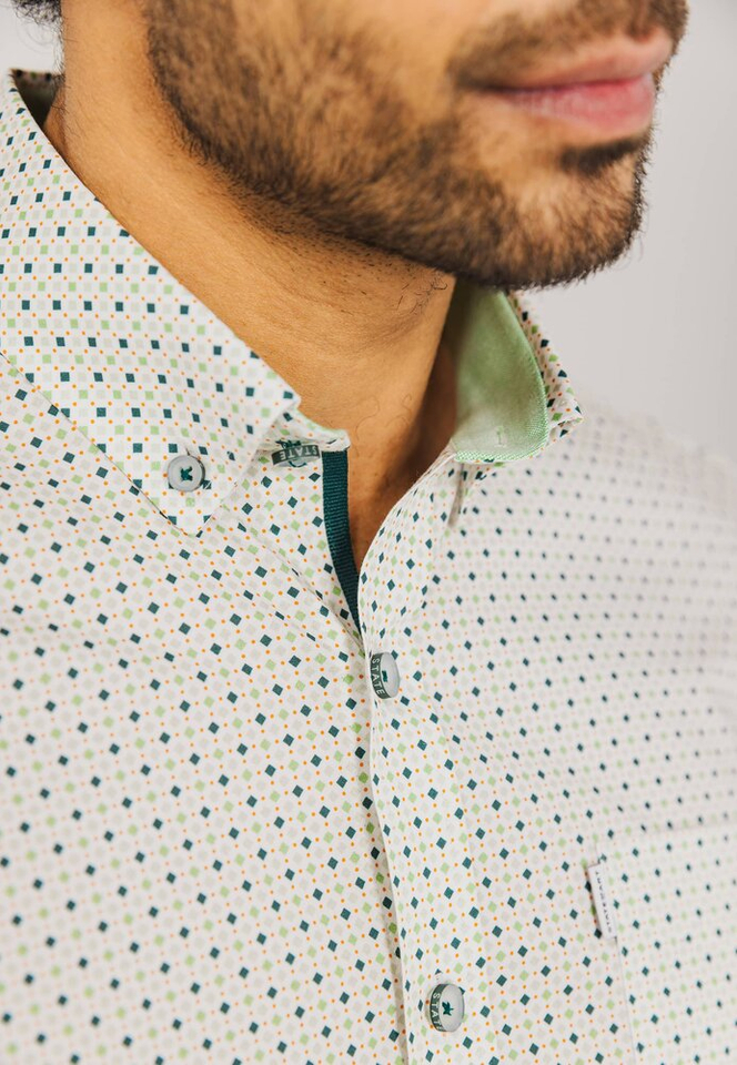 Multi katoenen hemd (regular fit) met korte mouwen State Of Art