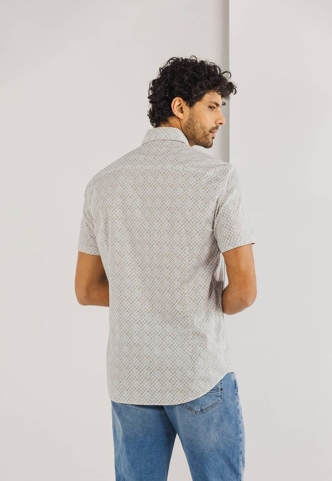 Print katoenen hemd (regular fit) met korte mouwen State Of Art