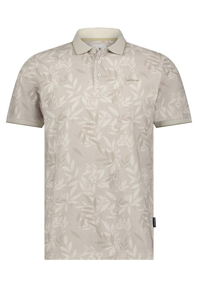 Beige polo met print State Of Art 