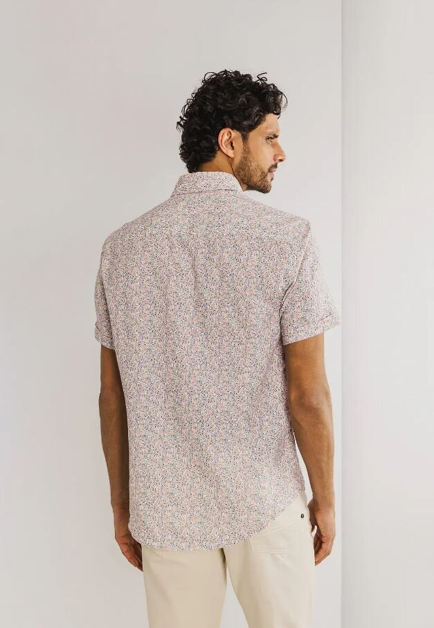 Multi katoenen hemd (regular fit) met korte mouwen State Of Art