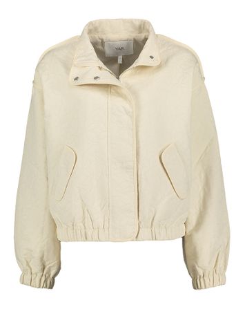 Beige bomber jacket met beige bloemenprint Yasfipa