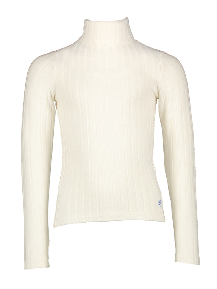 Ecru fijne pull in ribbel AO76